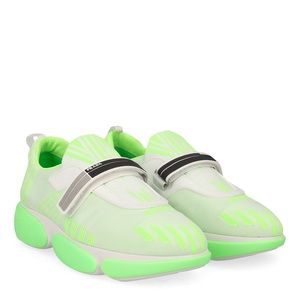 RARE Auth Prada Green & White Cloudbust Trainers Sz 7